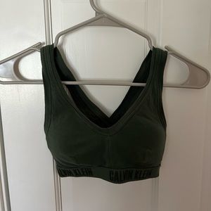 Calvin Klein criss-cross sport bra.